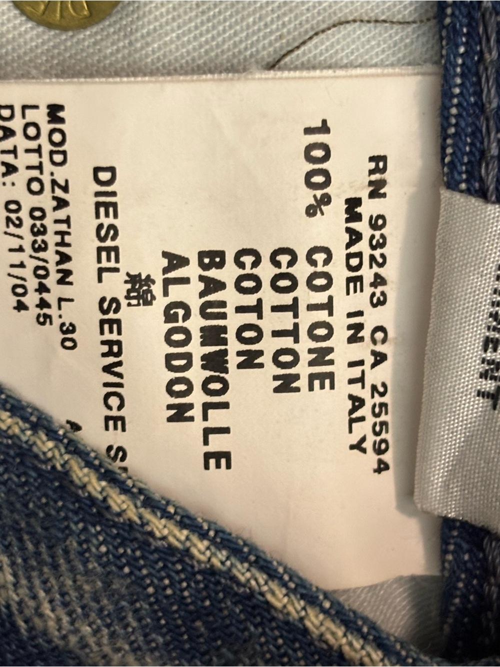 Diesel Zathan 772 Vintage Made in Italy Bootcut Men's Jeans 28x32 - Picture 11 of 14